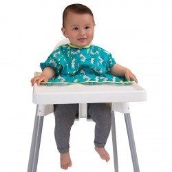 Tidy Tot Short Sleeve Cover and Catch Coverall Bib for Baby Self Feeding or Baby Led Weaning