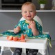 Tidy Tot Short Sleeve Cover and Catch Coverall Bib for Baby Self Feeding or Baby Led Weaning