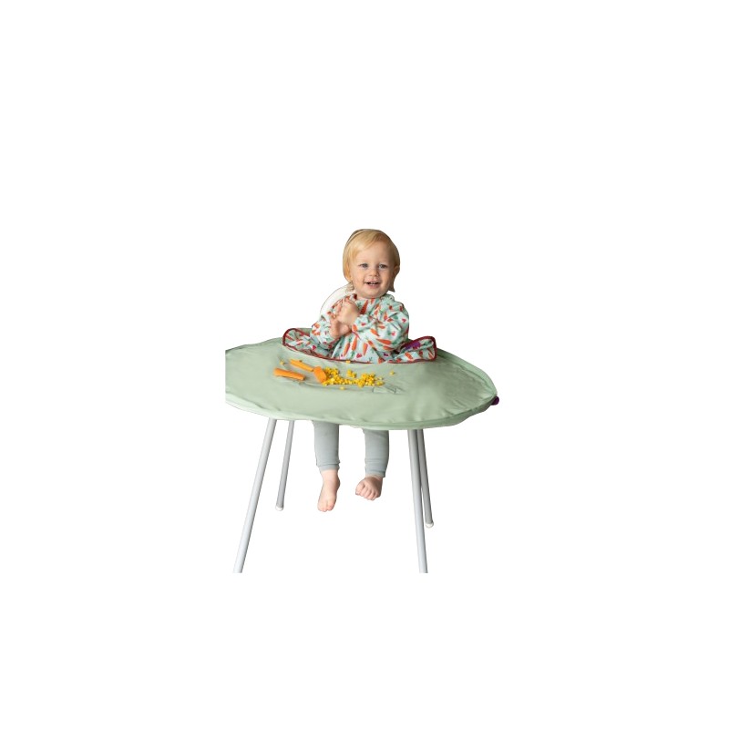 Tidy Tot Bib & Tray Weaning Kit for Baby Led Weaning Feeding Mealtime (Sage  Green)