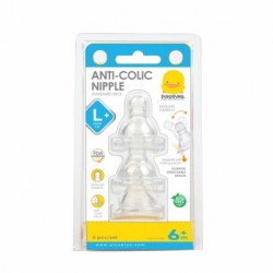 Piyo Piyo Standard Neck, Anti-Colic Nipple X Cut (Size L)