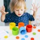 Little B House Montessori Kids Color Classification Cup Kindergarten Board Game Wooden Toy Set - BT223