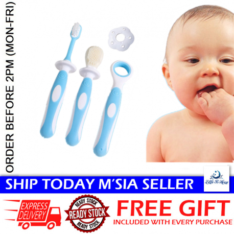 Little B House Anpei 3 Pcs Silicone Kids Teether Training Toothbrushes set - BA05