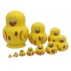 Little B House Yellow Ducks Russian Nesting Doll Babushka Matryoshka Stacking Set 10 Pieces - BT213
