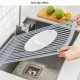 Little B House Silicone-coated Stainless Steel Over the Sink Roll-Up Dish Drying Rack - KW10