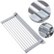 Little B House Silicone-coated Stainless Steel Over the Sink Roll-Up Dish Drying Rack - KW10