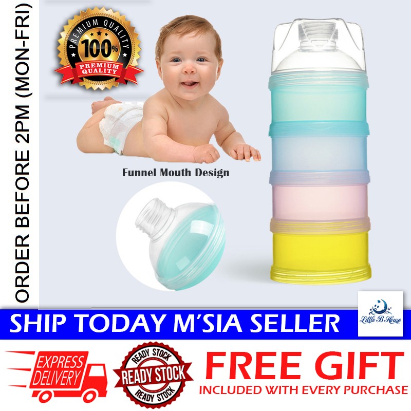 Baby Formula Storage Container 3-Grid Baby Milk Powder Container