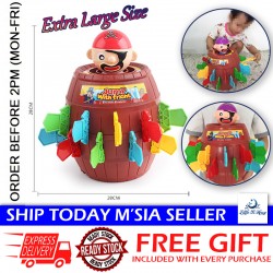 Little B House Extra Large Size Pop Up Pirate Barrel Roulette Game Toy Trick Children Fun Board Game - BT260