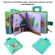 Little B House Cartoon Tangram Puzzle Shape Cloth Book Educatioanl Toy for Kids - BT234