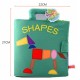 Little B House Cartoon Tangram Puzzle Shape Cloth Book Educatioanl Toy for Kids - BT234