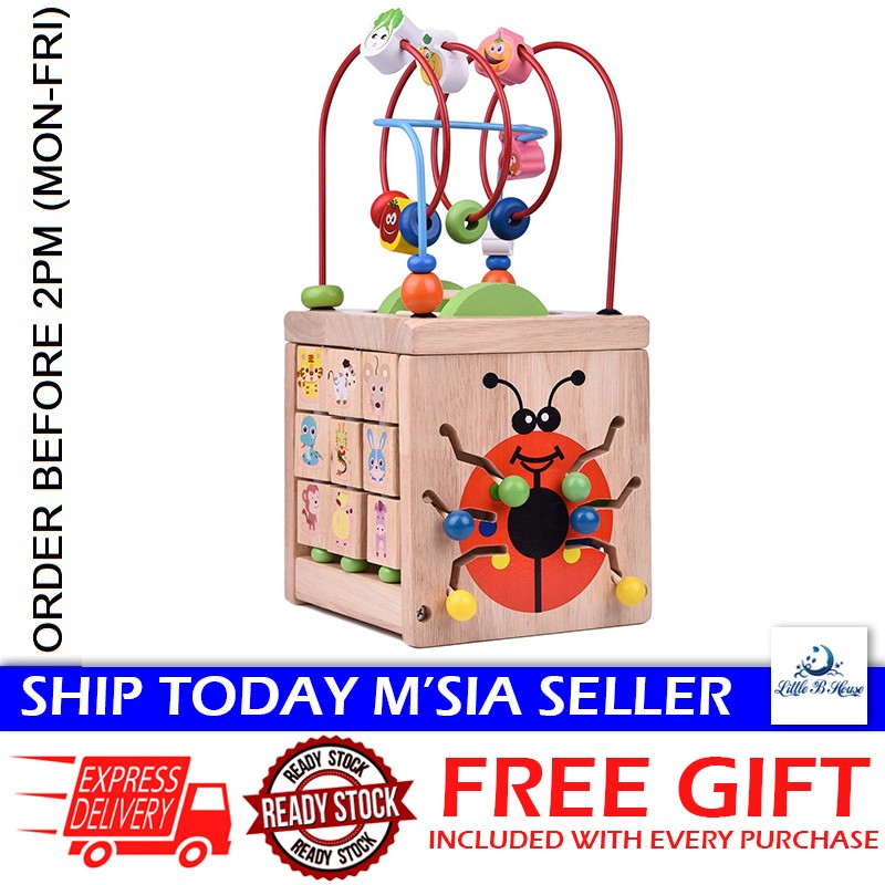 Wooden bead hot sale activity toy