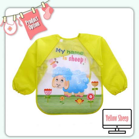 [Little B House] Waterproof Baby Bib Long Sleeve Feeding Bibs Apron Baby Bib Makan Baby -BB06