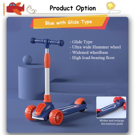 Little B House Children's Scooter Can Sit and Push LED Light Wheels Scooter Skuter Kanak Kanak - OD01