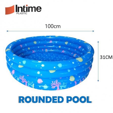 [Little B House] Inflatable Swimming Pool 3Ring Round Pool In-Outdoor for Baby/Family/Children Kolam Renang - OD04