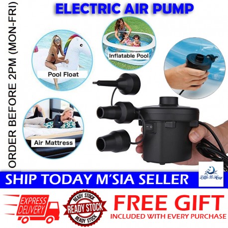 [Little B House]Portable Inflatable Electric Air Pump Inflator/Deflator For Swimming Pool Inflator Kolam Renang-OD05