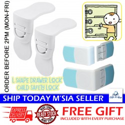 [Little B House] Child Drawer Safety Lock Cabinet Universal Corner Protection Care 宝宝安全锁 Kunci Keselamatan - BKM11