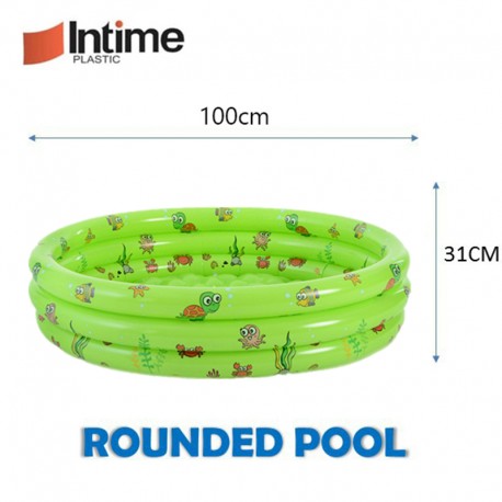 [Little B House] 3 Rings Inflatable Rectangular/Circle Swimming Pool Outdoor Kids Pool 游泳池 Kolam Renang - SwimmingPool