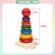[Little B House] Wooden Stacking Stack Up Colorful Rainbow Tower Montessori Toys叠叠乐Mainan Montessori-BT100
