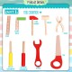 [Little B House] Wooden Simulation Tool Box Set Nut Disassembly & Assembly Toys Mainan Alat Pembinaan - BT107