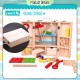 [Little B House] Wooden Simulation Tool Box Set Nut Disassembly & Assembly Toys Mainan Alat Pembinaan - BT107