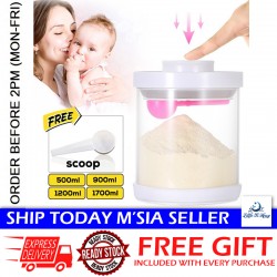 Little B House Airtight Borosilicate Glass Milk Powder Container Food Storage Container Balang Susu - TW13