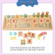 [Little B House] Wooden Logarithmic Board Digital Pairing Math Puzzle Toys Mainan Matematik - BT109