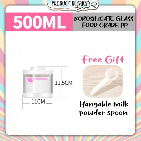 Little B House Airtight Borosilicate Glass Milk Powder Container Food Storage Container Balang Susu - TW13