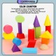 [Little B House] Multicolored Math Geometric Shapes Wooden Building Blocks Kids Toys Geometri Blok-BT110