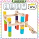 [Little B House] DIY Marble Ball Wooden Colorful Montessori Toys Marble Run Building Blocks Toys Blok Kayu - BT116