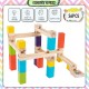 [Little B House] DIY Marble Ball Wooden Colorful Montessori Toys Marble Run Building Blocks Toys 滚珠积木 Blok Kayu - BT116