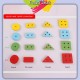 Little B House Disassembly Combination 3 Small Wooden Train Educational Toy Building Blocks Mainan Bentuk - BKM29