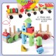 Little B House Disassembly Combination 3 Small Wooden Train Educational Toy Building Blocks Mainan Bentuk - BKM29