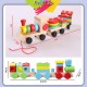 Little B House Disassembly Combination 3 Small Wooden Train Educational Toy Building Blocks Mainan Bentuk - BKM29
