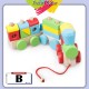 Little B House Disassembly Combination 3 Small Wooden Train Educational Toy Building Blocks Mainan Bentuk - BKM29