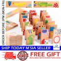 [Little B House] Wooden 28pcs Animal Solitaire Cognitive Wooden Domino Building Blocks Toy Set Blok Domino-BT123
