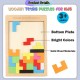 Little B House Wooden Tangram Tetris Jigsaw Building Blocks Toys Montessori Mainan Tetris - BT130