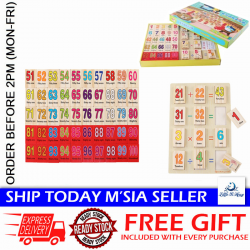 [Little B House] 110 Pieces Numbers Domino Blocks Educational Early Leaning Toys Mainan Matematik - BT131