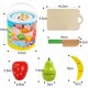Little B House Wooden Fruit Vegetables Cutting Pretend Kitchen Playset Learning Toy 水果切切乐 Mainan Masak - BT14