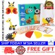 [Little B House] Wooden Pattern Animal Geronimo Animal Blocks Jigsaw Puzzle Kids Toys Montessori Teka Teki - BT135