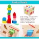 Little B House Wooden Toy Sorting Box Shape Sorting Cube with Wooden Hammer Toy 敲球智力盒 Mainan Bentuk - BT15
