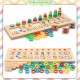 [Little B House] Teaching Logarithmic Board with Rainbow Donuts Kids Counting Montessori Toy Mainan Nombor -BT136