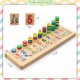 [Little B House] Teaching Logarithmic Board with Rainbow Donuts Kids Counting Montessori Toy Mainan Nombor -BT136