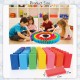 Little B House 120pcs Rainbow Colourful Wooden Dominoes Blocks Set Montessori Toys Mainan Domino - BT21