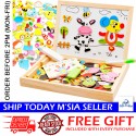 Little B House Learning Wooden Magnet Puzzle White&Black Broad Sketchpad Toys Papan Putih&Hitam - BT24