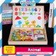 Little B House Learning Wooden Magnet Puzzle White&Black Broad Sketchpad Toys Papan Putih&Hitam - BT24