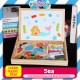 Little B House Learning Wooden Magnet Puzzle White&Black Broad Sketchpad Toys Papan Putih&Hitam - BT24