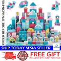 Little B House Wooden Building Blocks for Toddlers Preschool Intellectual Education Gift Blok Kayu - BT26