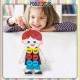 Little B House Wooden Sew-on Buttons Lacing Board String Clasp Threading Button Up Game Mainan Montessori - BT29