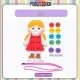 Little B House Wooden Sew-on Buttons Lacing Board String Clasp Threading Button Up Game Mainan Montessori - BT29
