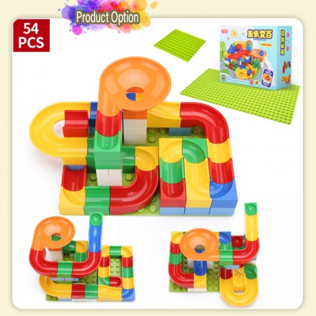 [Little B House] DIY Changeable Assemble Bricks Slide Block Set Puzzle 大颗粒兼容乐高滑道积木 Blok -BT150+1 Board