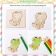 [Little B House] Wooden DIY 3D Puzzle Painting Colouring Animal Number Montessori Toy Mainan Mewarna - BT153